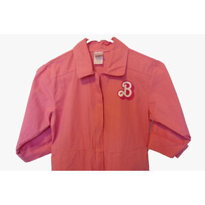 Kids Pink Power Jumpsuit - Barbie the Movie Medium Girls Spirit Costume No Belt